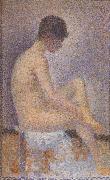 Georges Seurat Seated Female Nude Germany oil painting artist